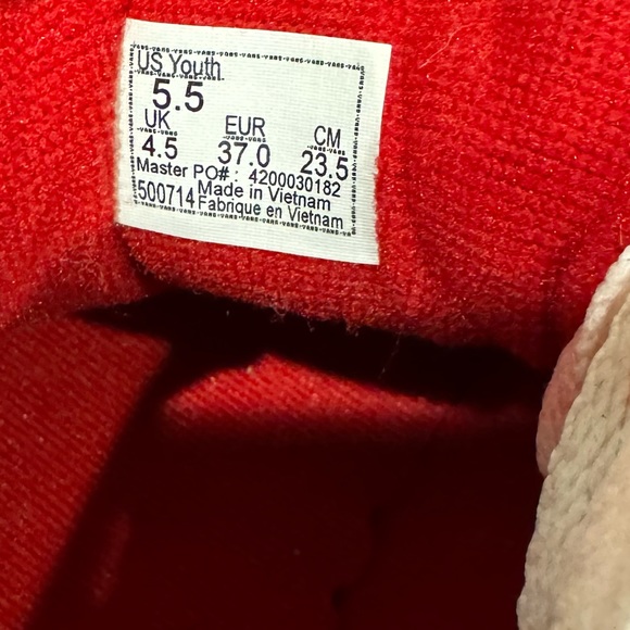 Youth Vans Red Shoes. Size 5.5 - Picture 5 of 5